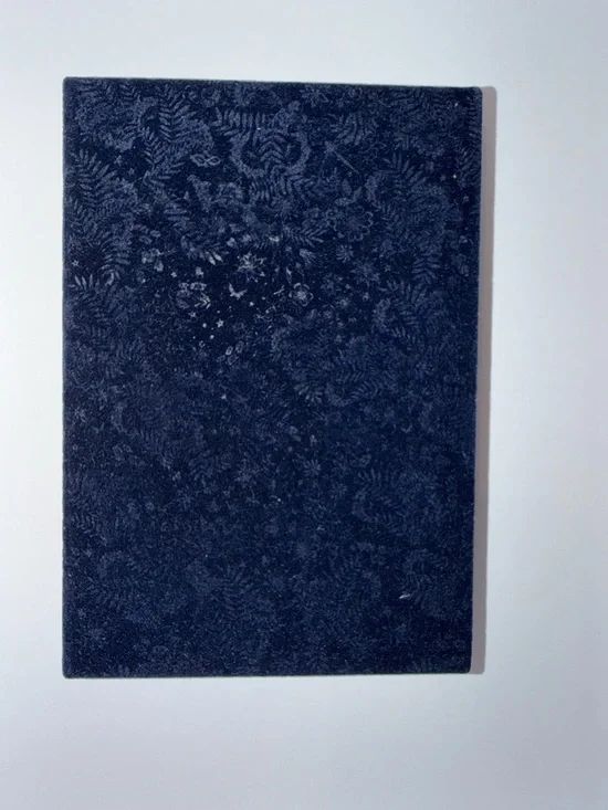 Dior Navy Velvet Notebook with Gold Logo and Cord - Picture 2 of 3
